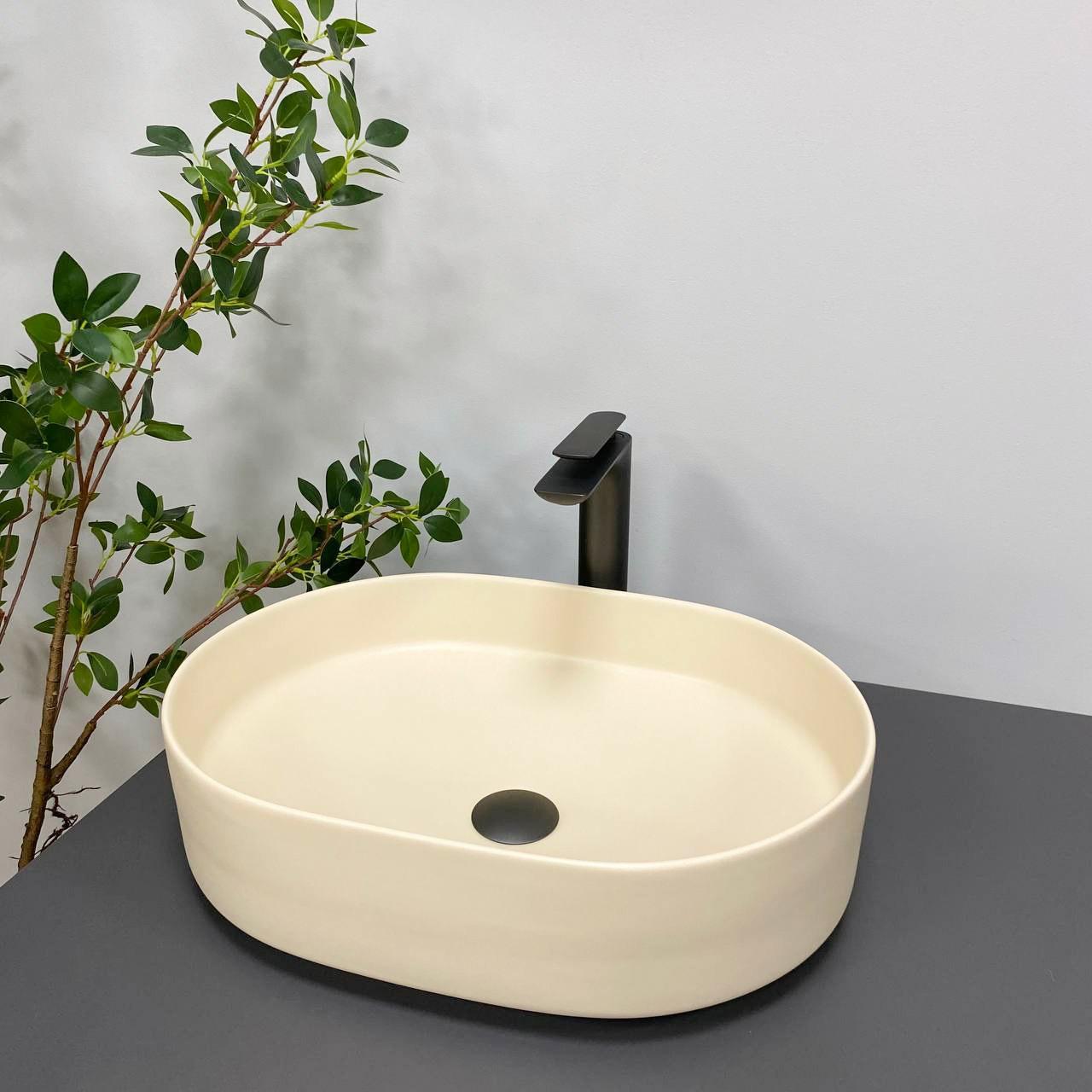 Умивальник (раковина) VBI VERONA 50 BEIGE MATT накладний, фото 1