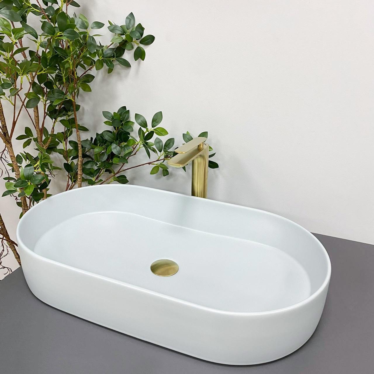 Умивальник (раковина) VBI VERONA 70 SMOKE BLUE накладний, фото 1