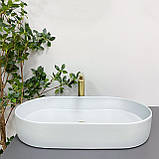 Умивальник (раковина) VBI VERONA 70 SMOKE BLUE накладний, фото 4