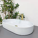 Умивальник (раковина) VBI VERONA 70 SMOKE BLUE накладний, фото 5