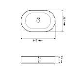 Умивальник (раковина) VBI VERONA 60 WHITE GOLD EDGE накладний, фото 2