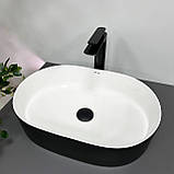 Умивальник (раковина) VBI VERONA 50 BLACK WHITE накладний, фото 3