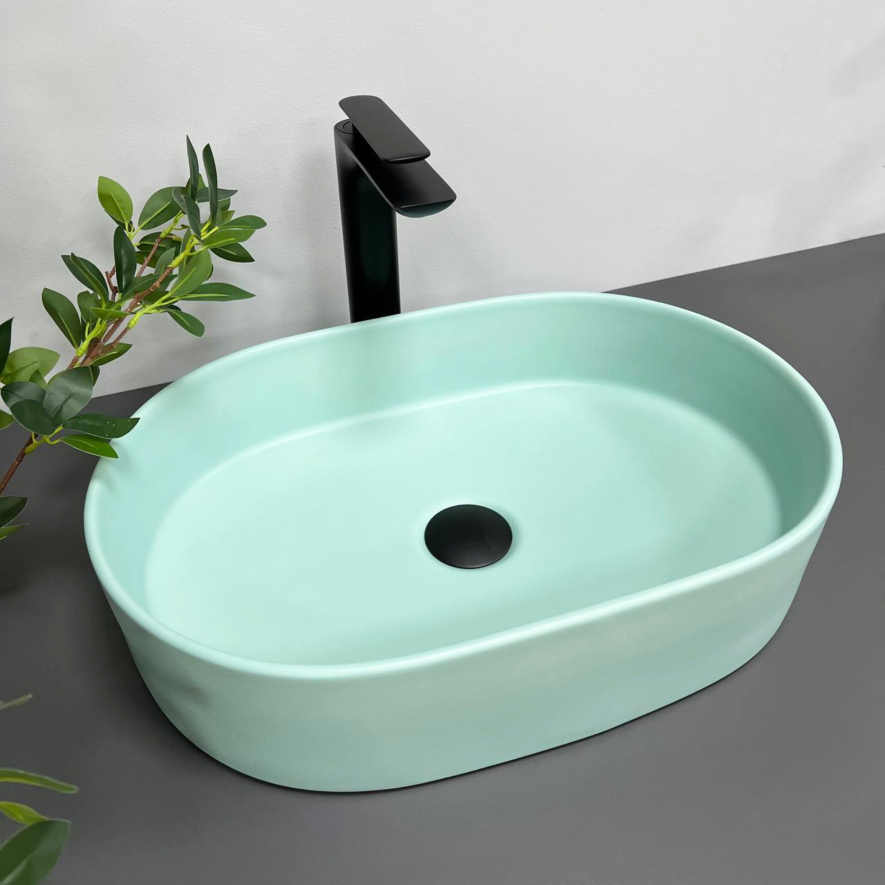 Умивальник (раковина) VBI VERONA 50 TURKUS MATT накладний, фото 1