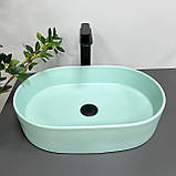 Умивальник (раковина) VBI VERONA 50 TURKUS MATT накладний, фото 3