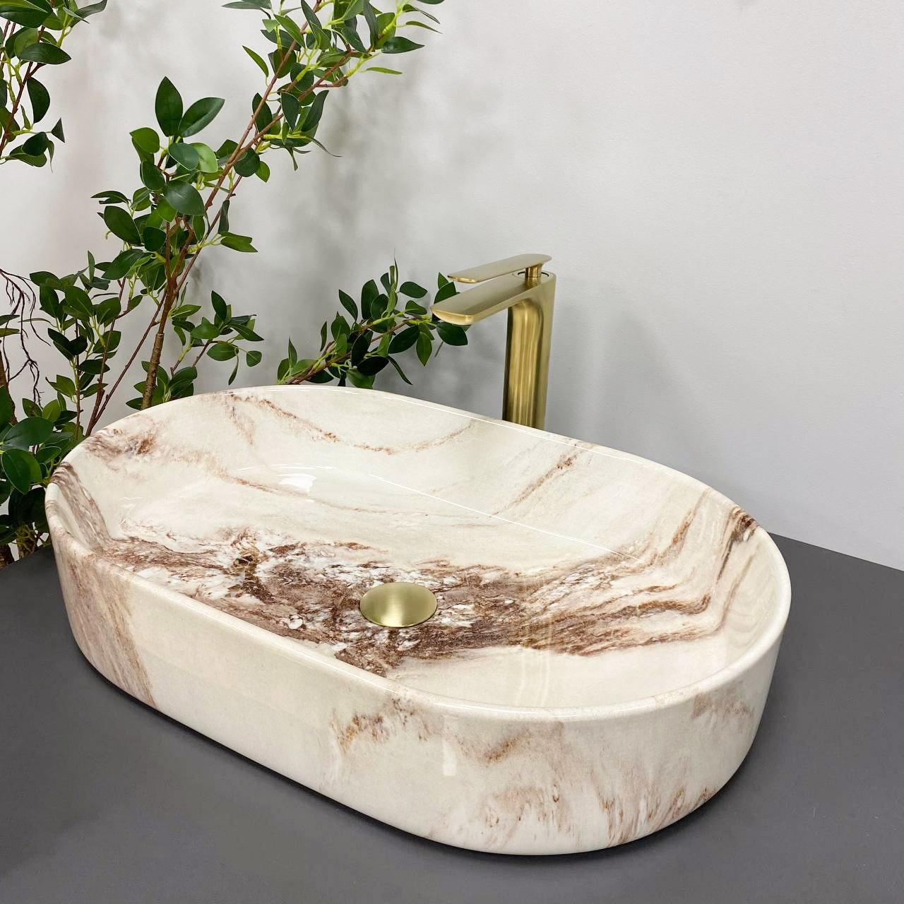 Умивальник (раковина) VBI VERONA 60 ONYX GLOSSY накладний, фото 1