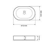 Умивальник (раковина) VBI VERONA 60 ONYX GLOSSY накладний, фото 2