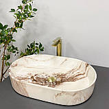 Умивальник (раковина) VBI VERONA 60 ONYX GLOSSY накладний, фото 6