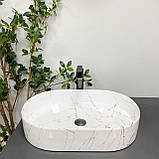 Умивальник (раковина) VBI VERONA 60 GOLD MARMO GLOSSY накладний, фото 4