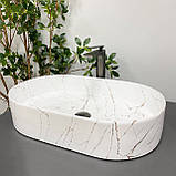 Умивальник (раковина) VBI VERONA 60 GOLD MARMO GLOSSY накладний, фото 5