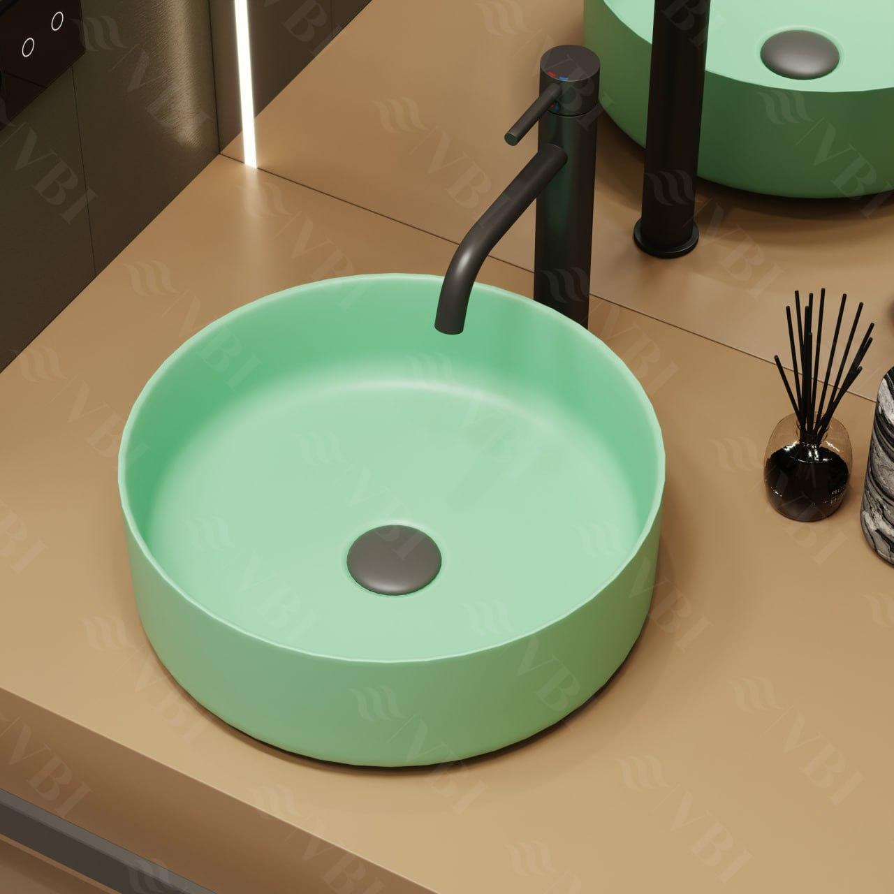 Умивальник (раковина) VBI PRATO MINT MATT накладний, фото 1