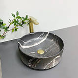 Умивальник (раковина) VBI PRATO BLACK ONYX MATT накладний, фото 3