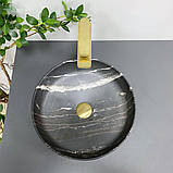 Умивальник (раковина) VBI PRATO BLACK ONYX MATT накладний, фото 4