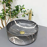 Умивальник (раковина) VBI PRATO BLACK ONYX MATT накладний, фото 5