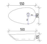 Умивальник (раковина) VBI TRENTO 55 WHITE накладний, фото 7