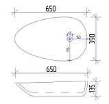 Умивальник (раковина) VBI TRENTO 65 WHITE накладний, фото 7