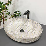 Умивальник (раковина) VBI UDINE STONE GLOSSY накладний, фото 3