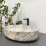 Умивальник (раковина) VBI UDINE STONE GLOSSY накладний, фото 4