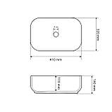 Умивальник (раковина) VBI PALERMO S WHITE накладний, фото 2