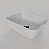Умивальник (раковина) VBI PALERMO S WHITE накладний, фото 4