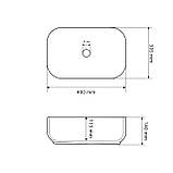 Умивальник (раковина) VBI PALERMO S MARMO GLOSSY накладний, фото 2