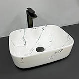Умивальник (раковина) VBI PALERMO S MARMO GLOSSY накладний, фото 3