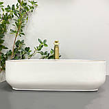 Умивальник (раковина) VBI PALERMO WHITE GOLD EDGE накладний, фото 3