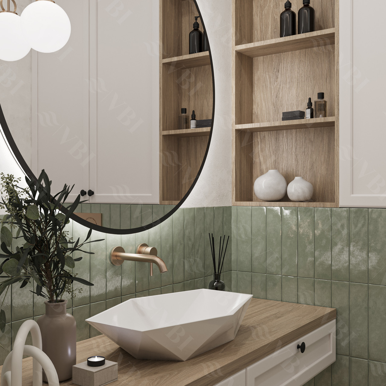 Умивальник (раковина) VBI VENEZIA WHITE накладний, фото 1