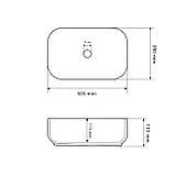 Умивальник (раковина) VBI BERGAMO MARMO GLOSSY накладний, фото 2