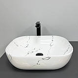 Умивальник (раковина) VBI BERGAMO MARMO GLOSSY накладний, фото 3