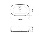 Умивальник (раковина) VBI IMOLA WHITE накладний, фото 2