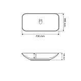 Умивальник (раковина) VBI PINETO WHITE накладний, фото 2