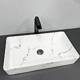 Умивальник (раковина) VBI TRIEST MARMO GLOSSY накладний, фото 3
