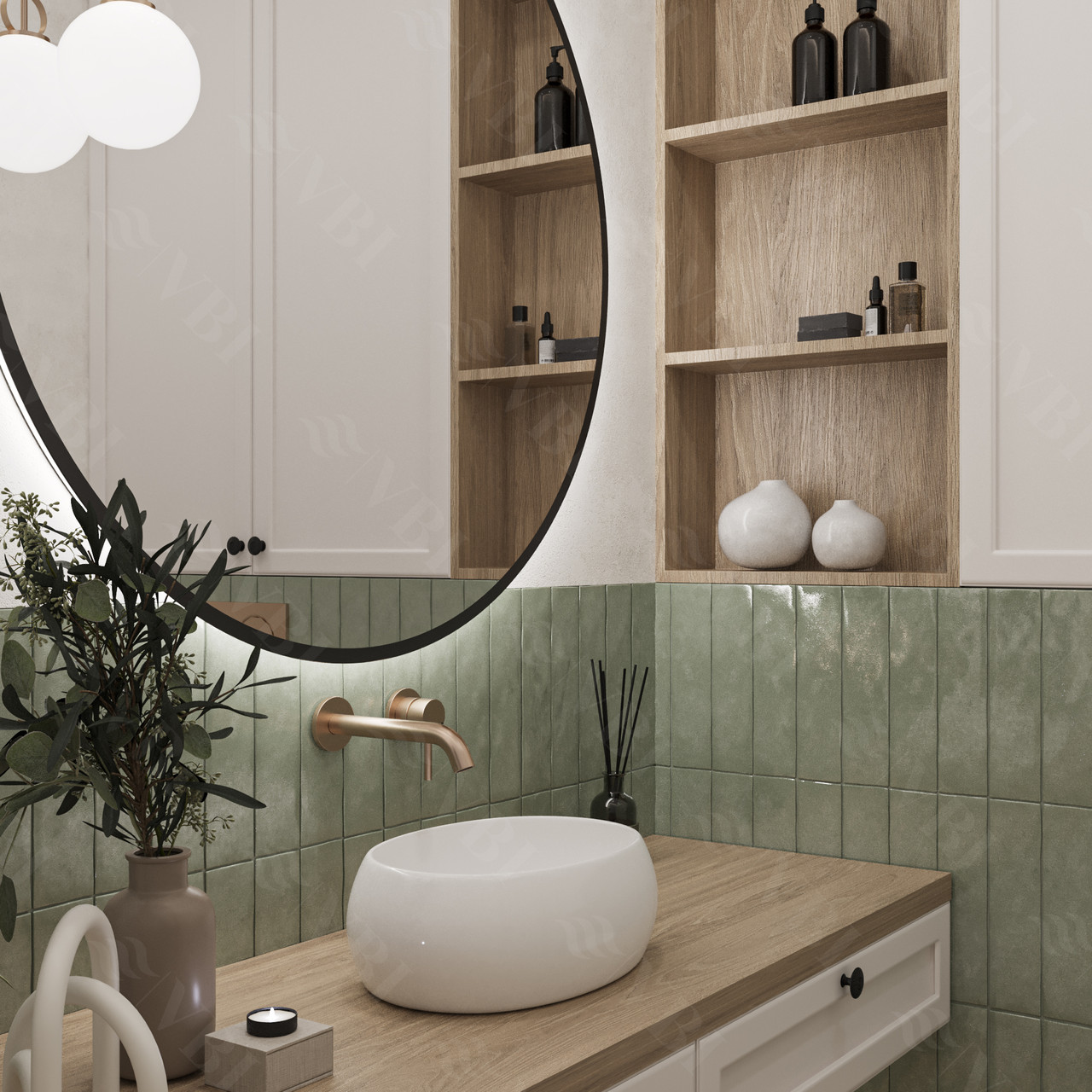 Умивальник (раковина) VBI VENETO S WHITE накладний, фото 1