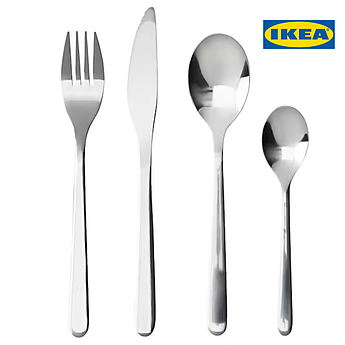 Набір столових приборів IKEA FORNUFT (ІКЕА ФЕРНУФТ). 70014999. 24 предмети