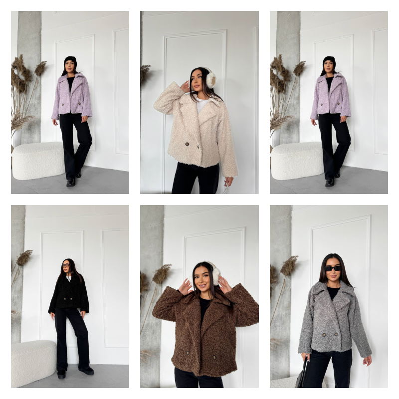 Пальто букле на гудзику