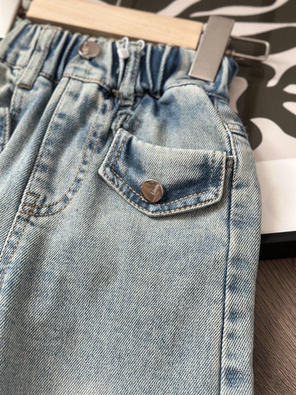 Джинси з торочками Синій 3003 84, H.My Fashion, Синій, Для дівчаток, Літо, 104, фото 1