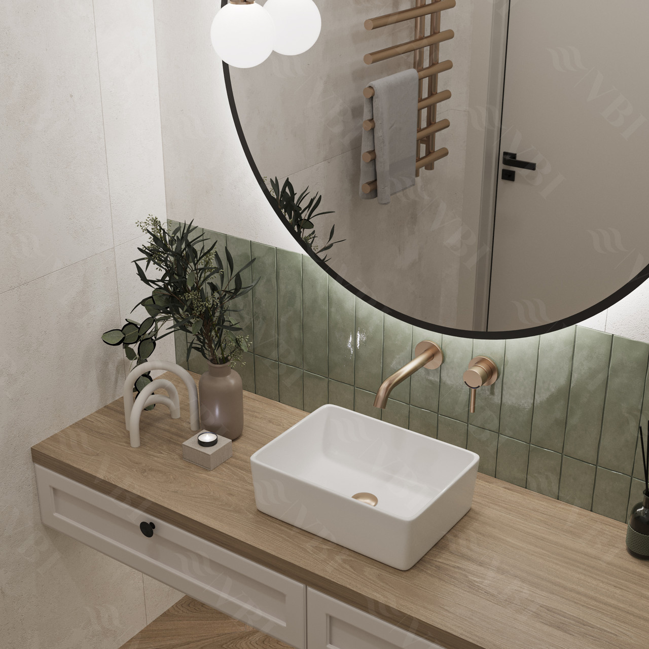 Умивальник (раковина) VBI ASTI S WHITE накладний, фото 1