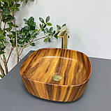 Умивальник (раковина) VBI AREZZO WOOD MATT накладний, фото 3