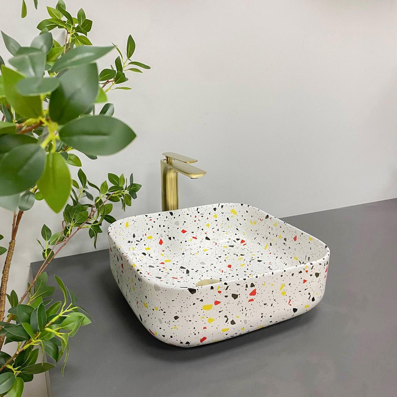 Умивальник (раковина) VBI ALGHERO S TERAZZO GLOSSY накладний, фото 1