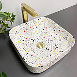 Умивальник (раковина) VBI ALGHERO S TERAZZO GLOSSY накладний, фото 3