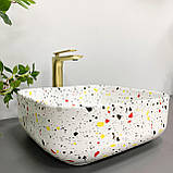 Умивальник (раковина) VBI ALGHERO S TERAZZO GLOSSY накладний, фото 4