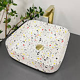 Умивальник (раковина) VBI ALGHERO S TERAZZO GLOSSY накладний, фото 5