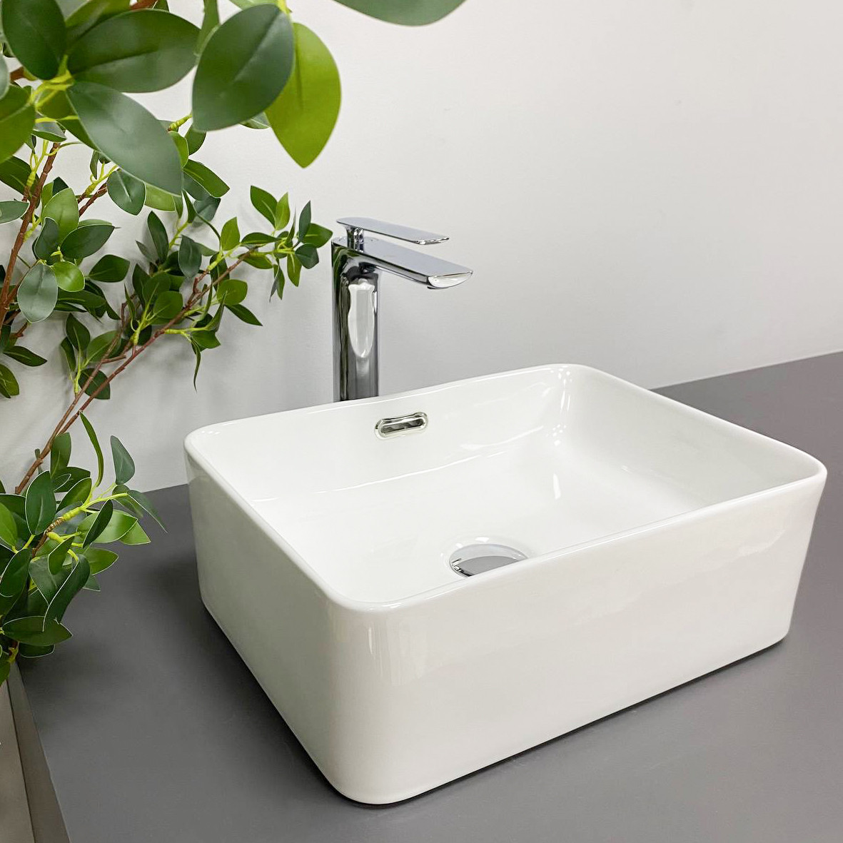 Умивальник (раковина) VBI ARABBA S WHITE накладний, фото 1