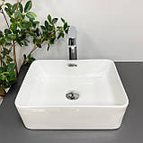 Умивальник (раковина) VBI ARABBA S WHITE накладний, фото 4