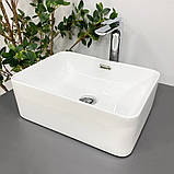 Умивальник (раковина) VBI ARABBA S WHITE накладний, фото 5