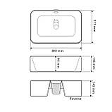 Умивальник (раковина) VBI ARABBA WHITE накладний, фото 2