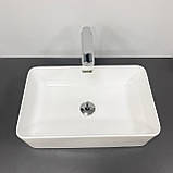 Умивальник (раковина) VBI ARABBA WHITE накладний, фото 3