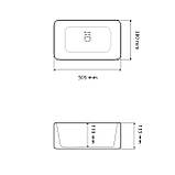 Умивальник (раковина) VBI ATRANI SMOKE BLUE накладний, фото 2