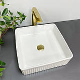 Умивальник (раковина) VBI BOLZANO WHITE накладний, фото 3