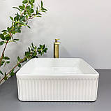 Умивальник (раковина) VBI BOLZANO WHITE накладний, фото 4